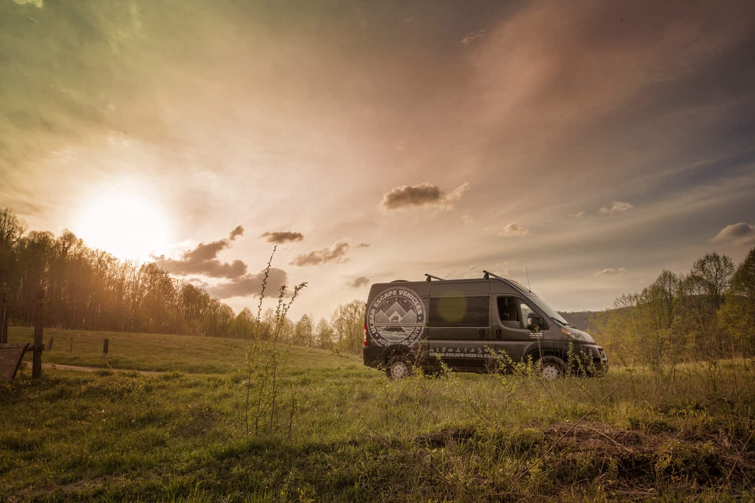 Urban Escape Vehicles van at sunset